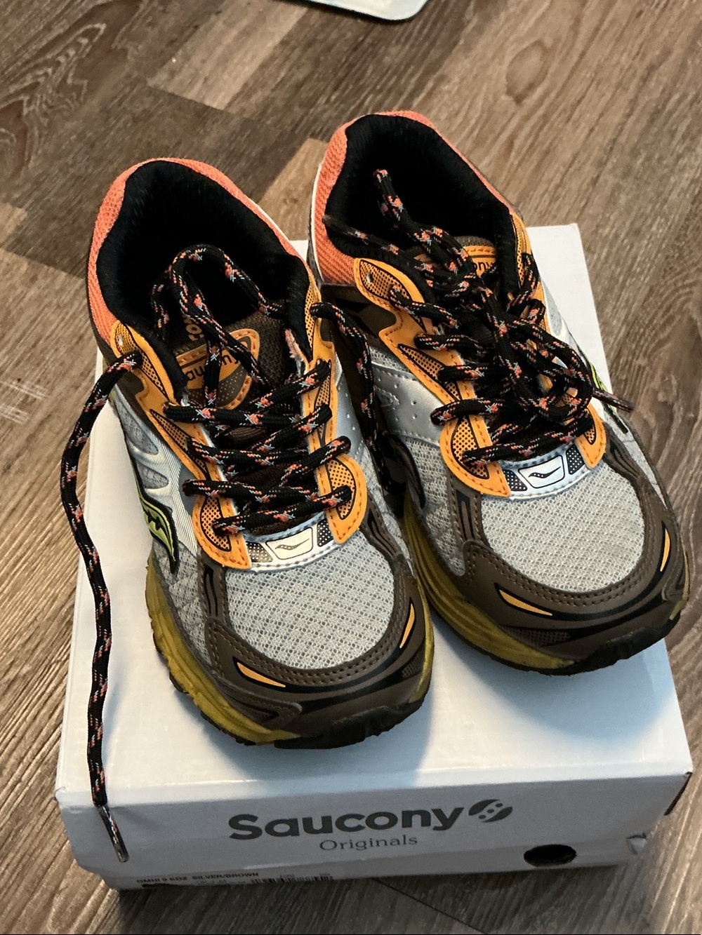 Saucony Kids Orange, Gray & Brown Trail Sneakers